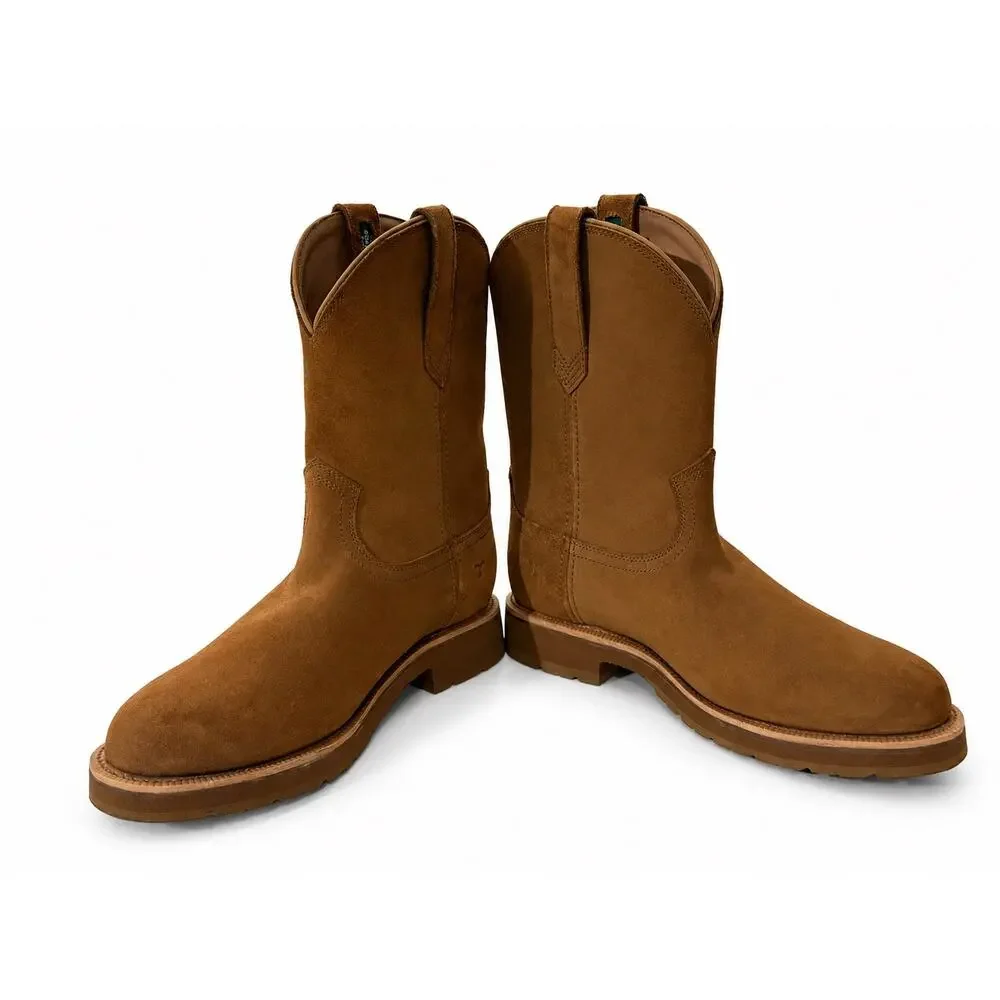 Tecovas The Rugged Roper Cowboy Boots Men's Size 11 D Cashew Roughout Leather